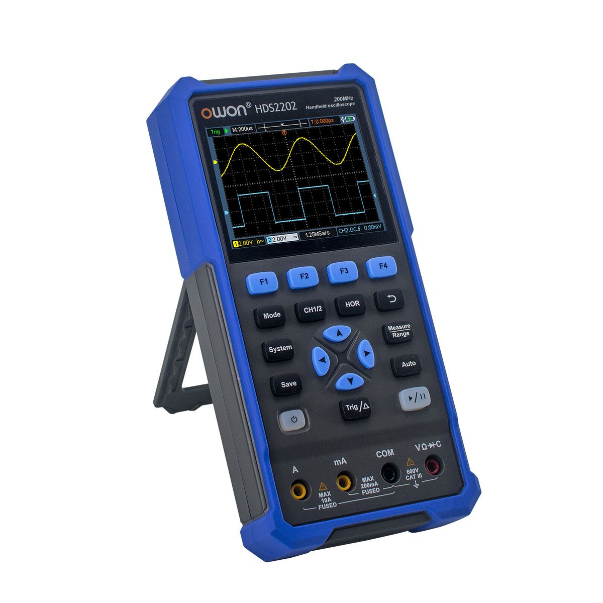 OWON 2CH Handheld Oscilloscope 200MHz Bandwidth 20000 Counts
