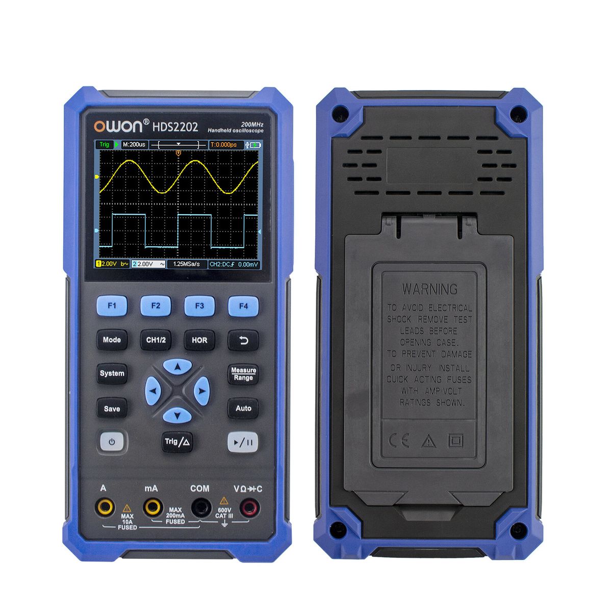 OWON 2CH Handheld Oscilloscope 200MHz Bandwidth 20000 Counts