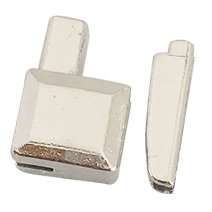 Metal Zipper Latch Slider Retainer Insertion Pin  White White Gold