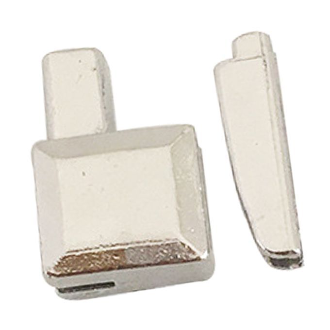 Metal Zipper Latch Slider Retainer Insertion Pin  White White Gold