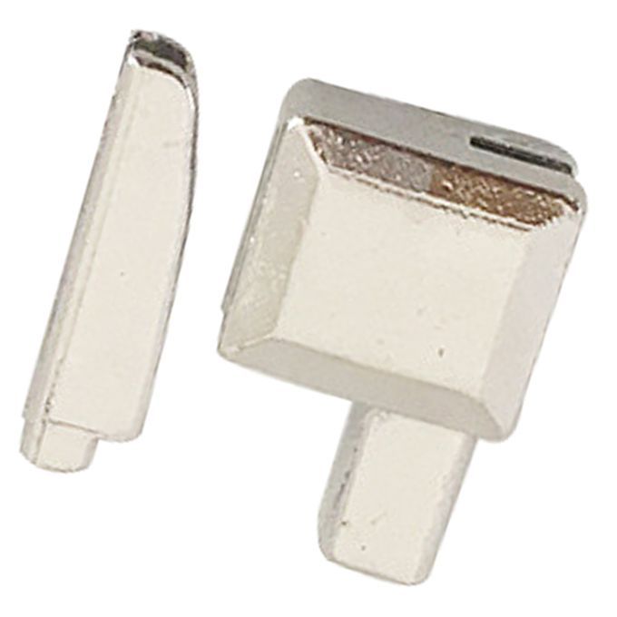 Metal Zipper Latch Slider Retainer Insertion Pin  White White Gold