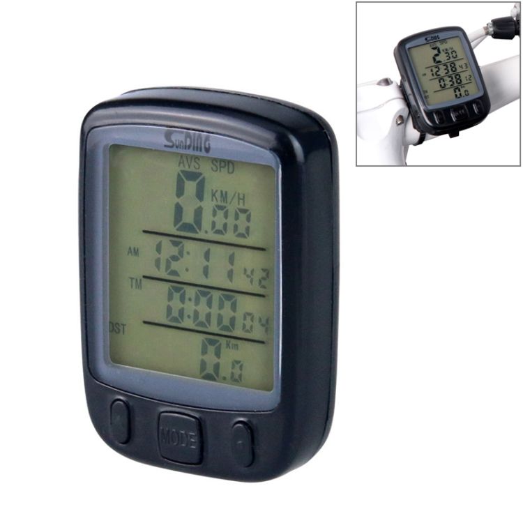 SUNDING 563C Bicycle LCD Screen Waterproof Speedometer