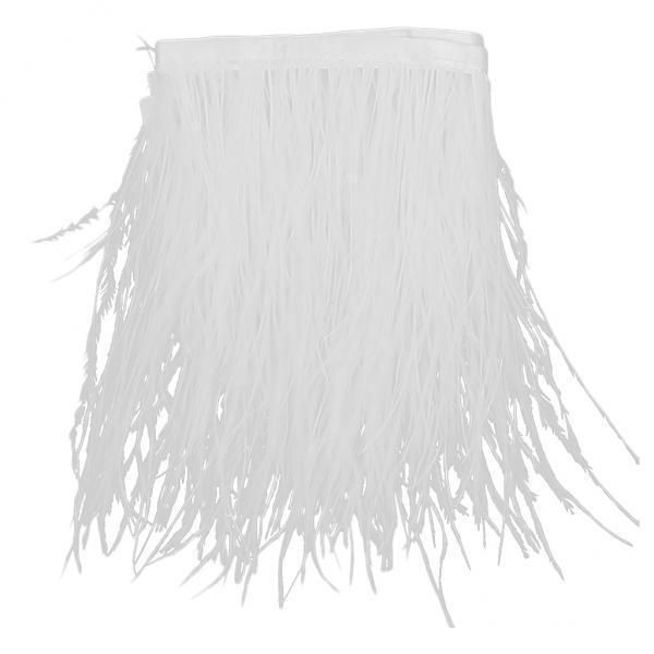 15x Ostrich Feather Fringe Trim Costume Sewing Crafts Decor 9-15cm