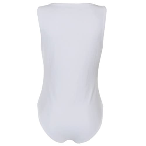 Sleeveless Roundneck Bodysuit - White