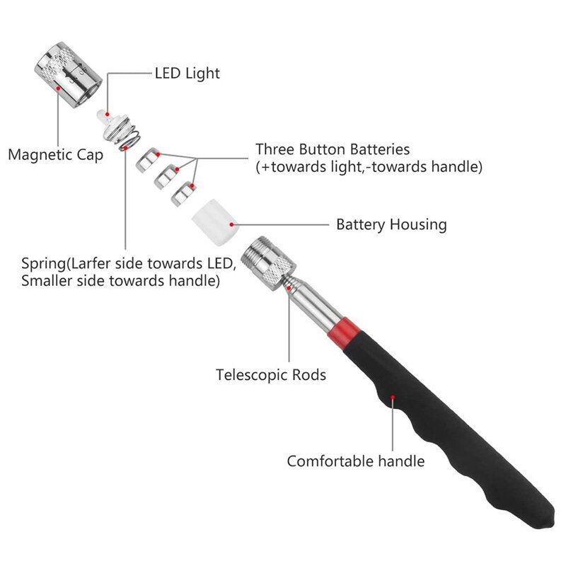 Telescopic Magnetic Pen Metalworking Handy Tool Magnet