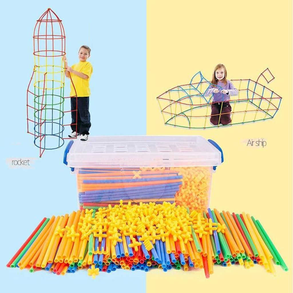 Straw Constructor Stem Building Toys 300 Pcs Building Sets