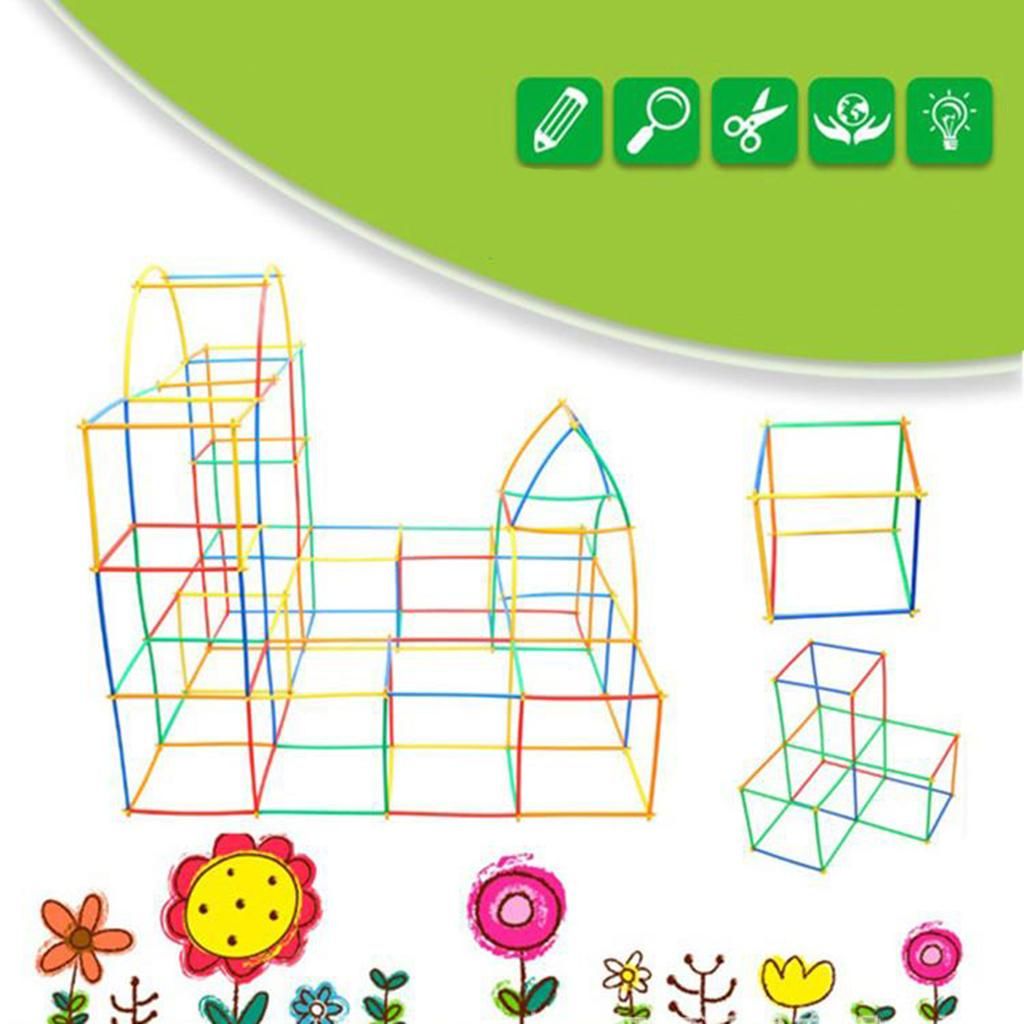 Straw Constructor Stem Building Toys 300 Pcs Building Sets
