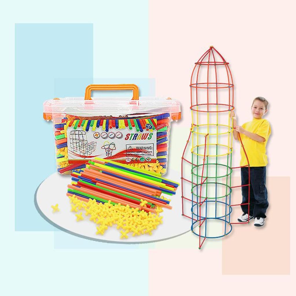 Straw Constructor Stem Building Toys 300 Pcs Building Sets