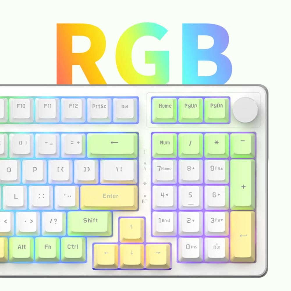 AJAZZ  AK992 Gasket Tri-mode Wireless Keyboard RGB Mechanical Keyboard Gaming Keyboard with All Switches Customized Hot-Swappable BT Mode Wired Mode 2.4GHz Wireless Mode