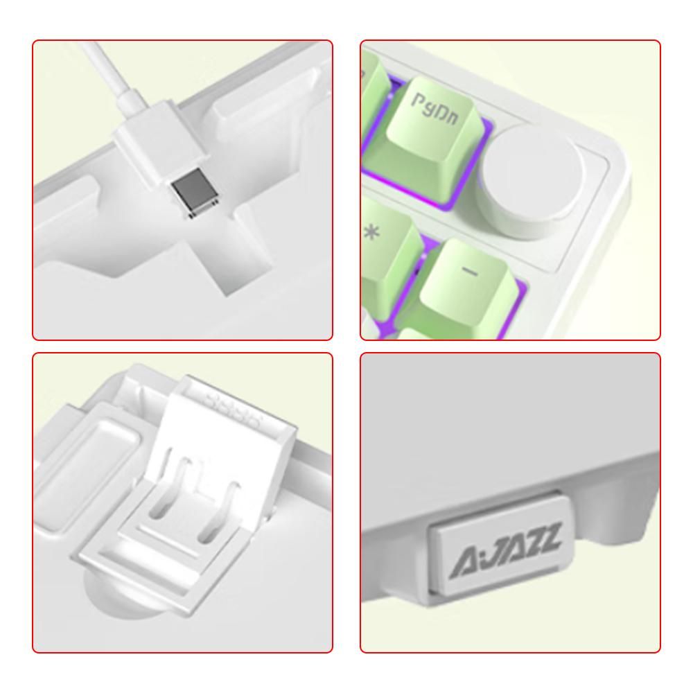 AJAZZ  AK992 Gasket Tri-mode Wireless Keyboard RGB Mechanical Keyboard Gaming Keyboard with All Switches Customized Hot-Swappable BT Mode Wired Mode 2.4GHz Wireless Mode