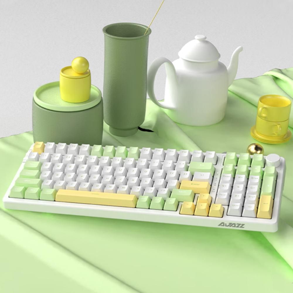AJAZZ  AK992 Gasket Tri-mode Wireless Keyboard RGB Mechanical Keyboard Gaming Keyboard with All Switches Customized Hot-Swappable BT Mode Wired Mode 2.4GHz Wireless Mode