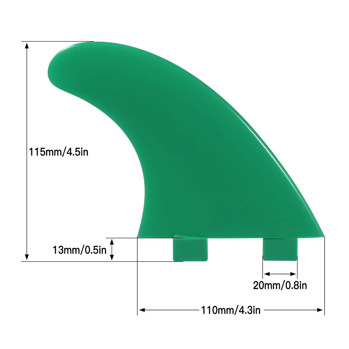 3pcs Surfboard Fins 4.5 Inch G5 Surf Fins Stand Up Paddle