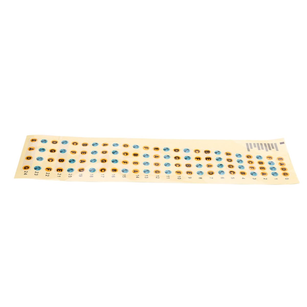 Guitar Fretboard Note Decals Fingerboard Frets Map Sticker for Beginner Learner Practice Fit 4 Strings Bass Guitar Bass-Multicolor