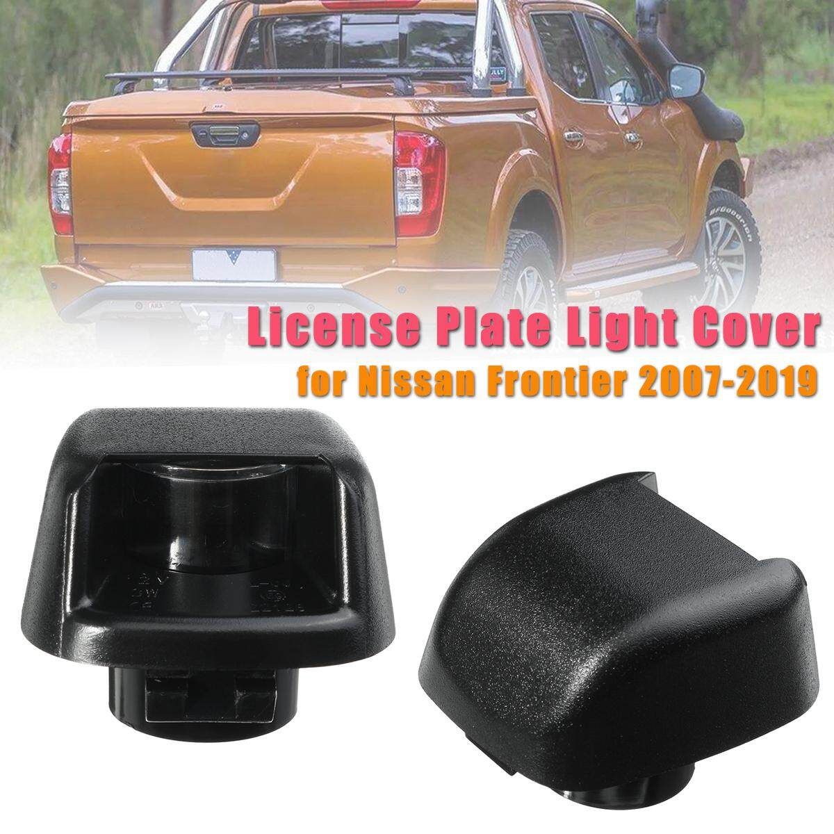 2Pcs Plate Light Cover Rear Bumper Lamp Cover For Nissan Frontier 07-19