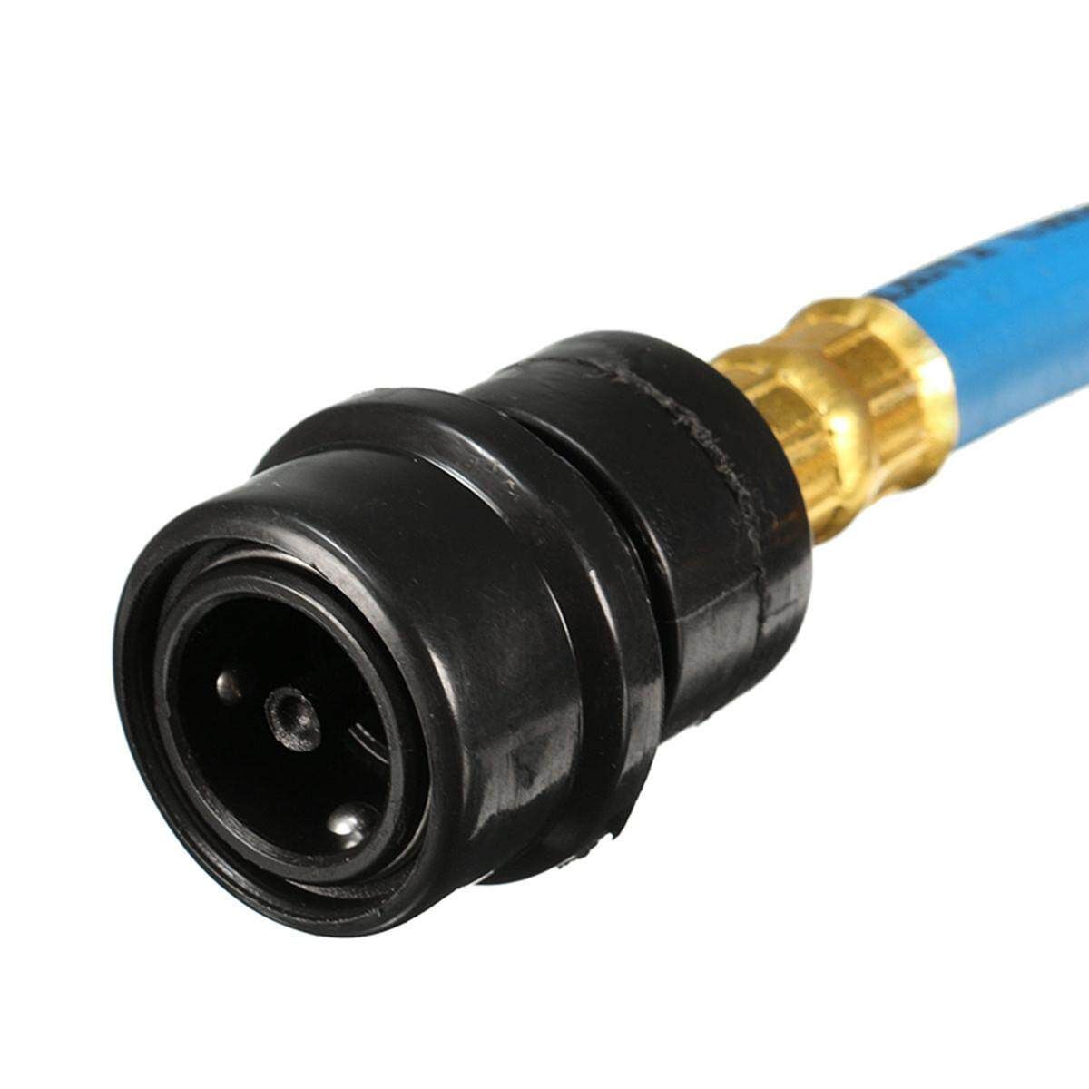 R-134a Recharge Measuring A/ Car Conditioning Refrigerant Hose And Can Tap