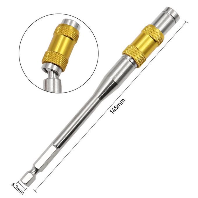 Magnetic Pivot Drill Bit Holder Quick Change Silver And Yellow