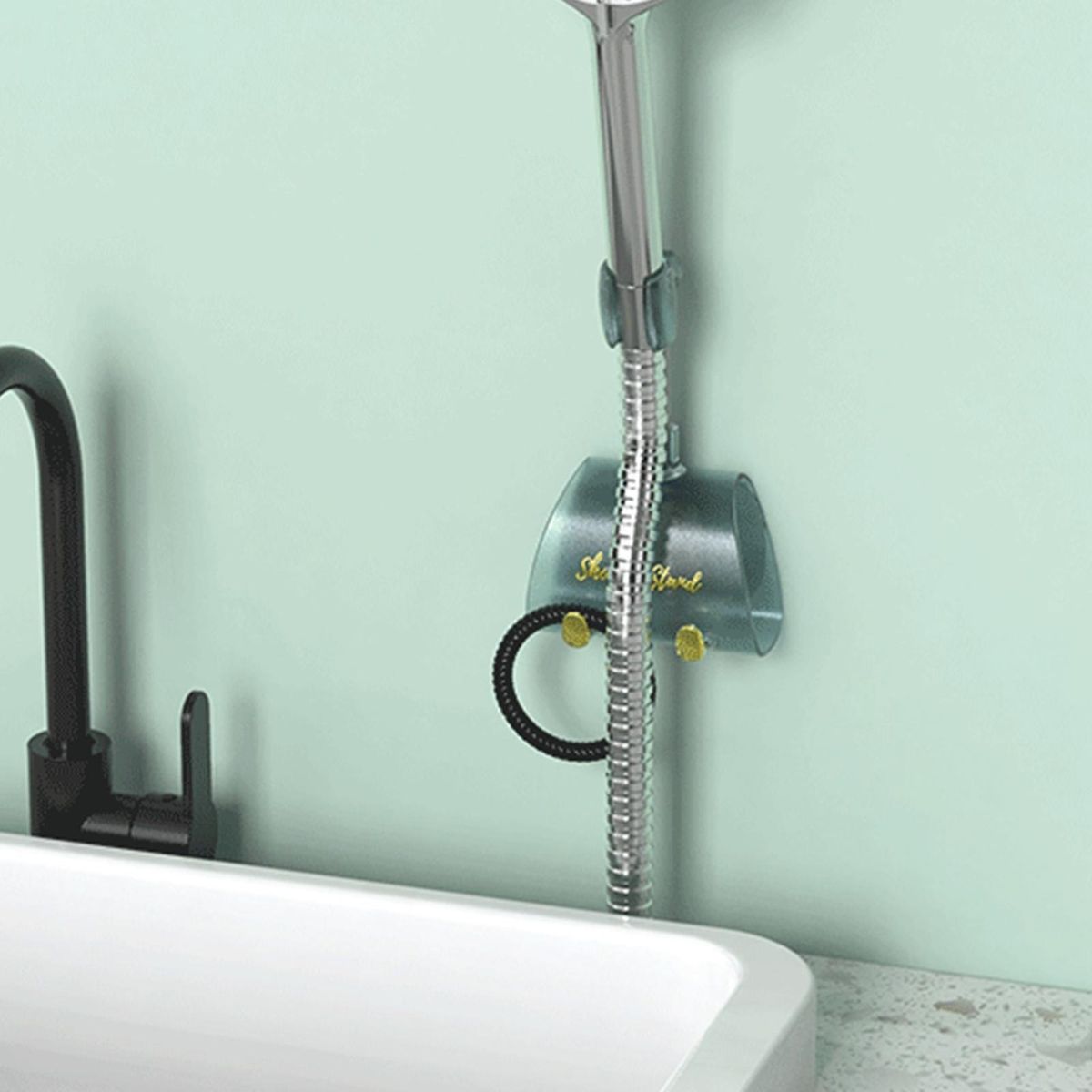 Shower Head Bracket Hose Holder Shower Head Bracket Blue