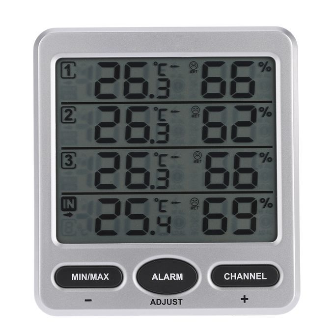 LCD Digital 433MHz Wireless 8-Channel Indoor/Outdoor