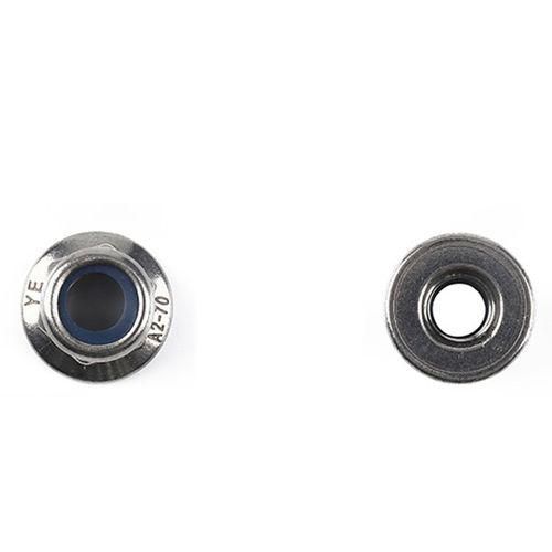 120Pcs Stainless Steel Flange Nylon Lock Nut