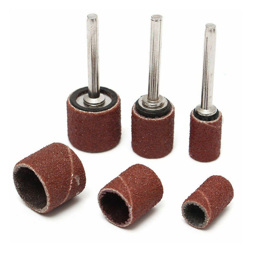 60Pcs Refills Drum Sanding Bands + 3Pcs Mandrels Rotary Nail