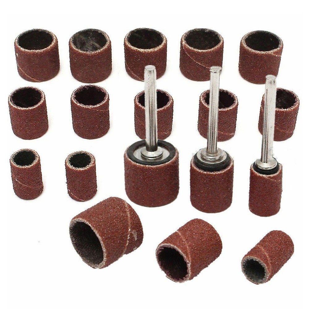 60Pcs Refills Drum Sanding Bands + 3Pcs Mandrels Rotary Nail