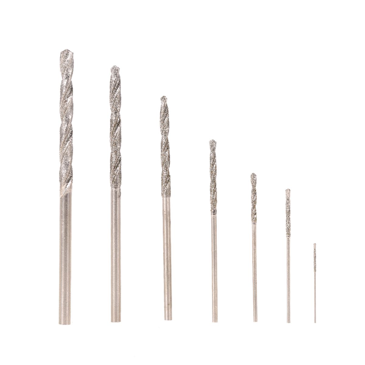 7pcs High Hardness Diamond Coated Twist Drill Bit Set Needle