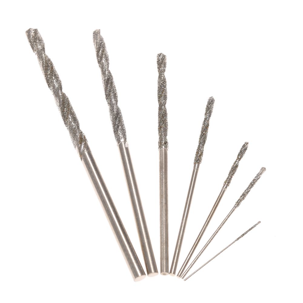 7pcs High Hardness Diamond Coated Twist Drill Bit Set Needle