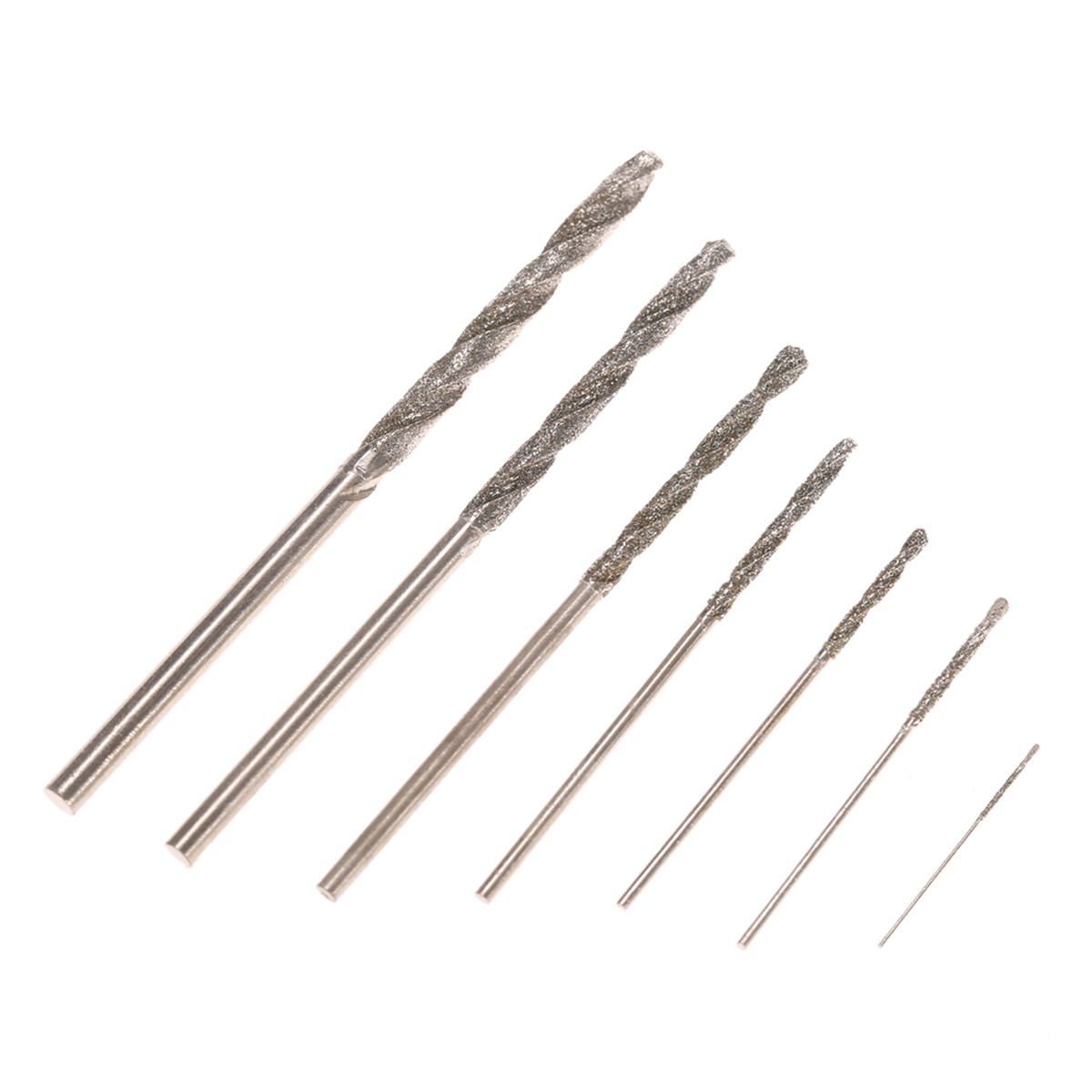 7pcs High Hardness Diamond Coated Twist Drill Bit Set Needle