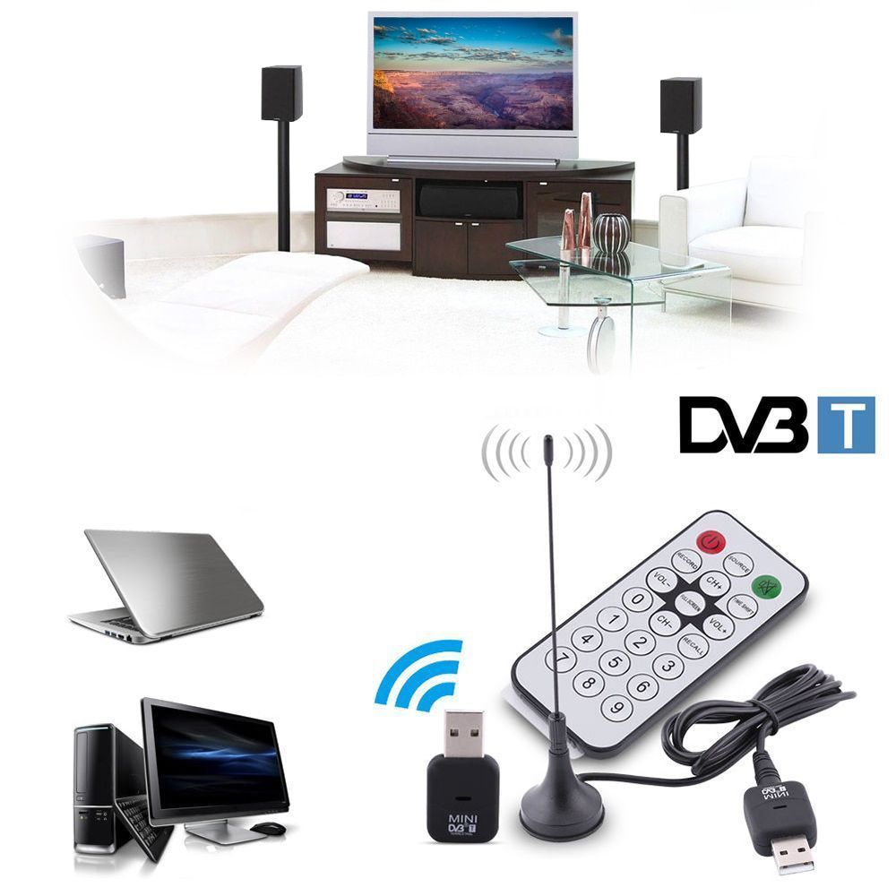 Mini USB 2.0 Digital SDR+DAB+FM  T HDTV Tuner TV Antenna Receiver Dongle Stick Video Broadcasting SDR Antena T Receiver