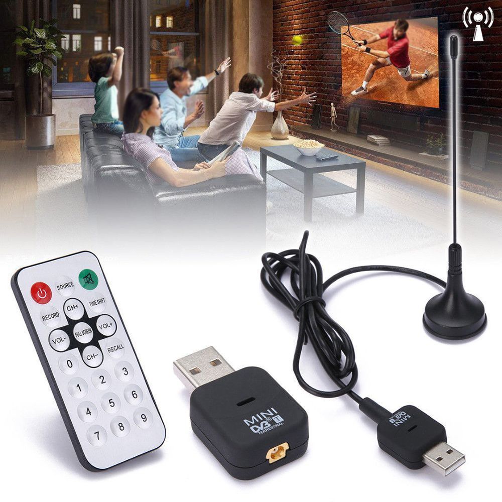 Mini USB 2.0 Digital SDR+DAB+FM  T HDTV Tuner TV Antenna Receiver Dongle Stick Video Broadcasting SDR Antena T Receiver