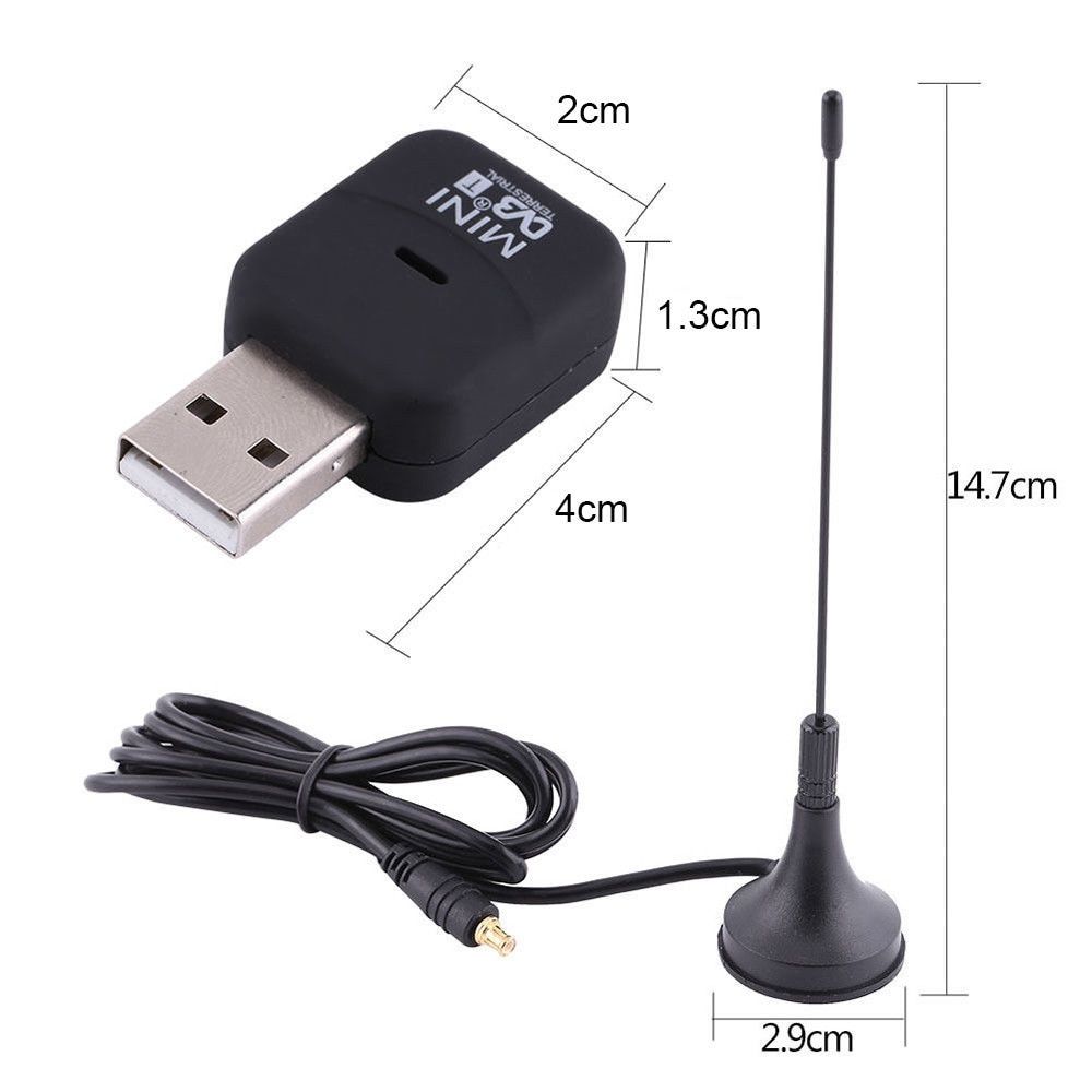 Mini USB 2.0 Digital SDR+DAB+FM  T HDTV Tuner TV Antenna Receiver Dongle Stick Video Broadcasting SDR Antena T Receiver