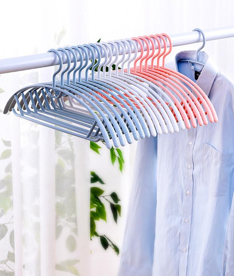 Blue Plastic Traceless Clothes Hangers: Bedroom Slacks Hange