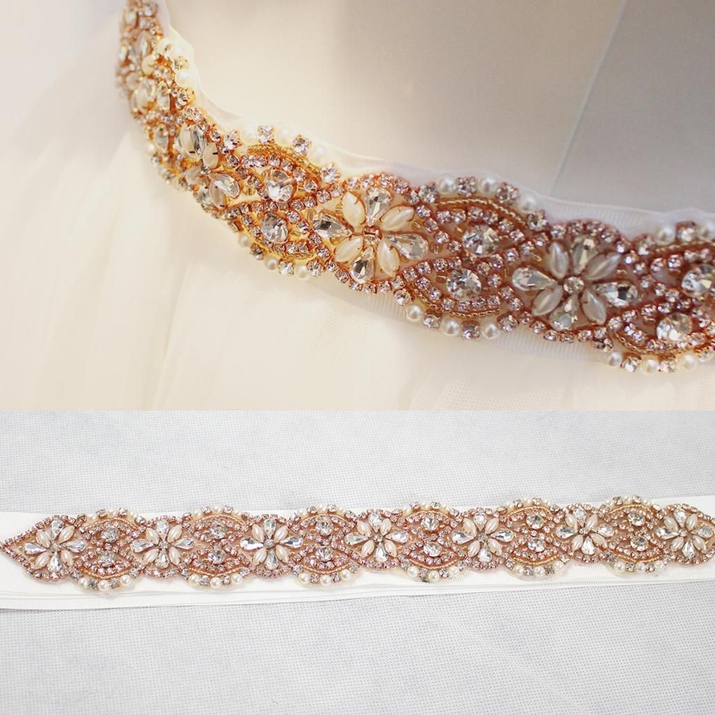 Crystal Flowers Waistband Girdle Belt Wedding Party Bridal X 283x5cm