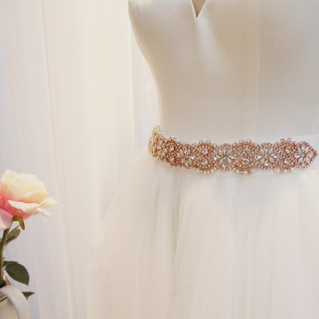 Crystal Flowers Waistband Girdle Belt Wedding Party Bridal X 283x5cm