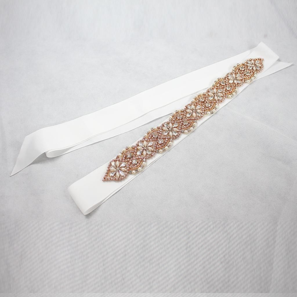 Crystal Flowers Waistband Girdle Belt Wedding Party Bridal X 283x5cm