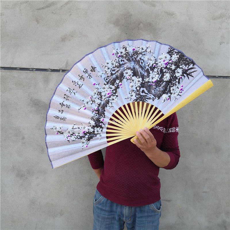 Fan Cos Prop Fan Decoration Super Hang Fan Decoration 0.9m*0.5m Technology Wall Rice Folding Fan Fan Fan Hanging Sensu