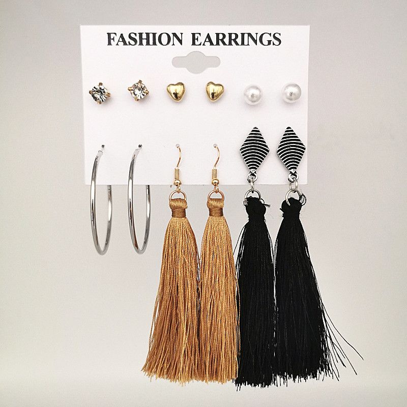6 In 1 Set Of Bohemian Elegant Ear Ring Jewelry Set