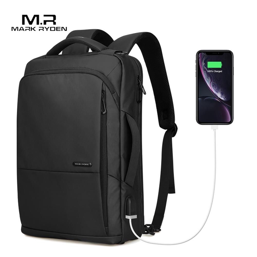 MARK RYDEN Large Capacity Anti-Thief Multi-function Business Laptop Bag Waterproof USB Charge Outdoor Men Knapsack One-Shoulder Travel Computer Bag
