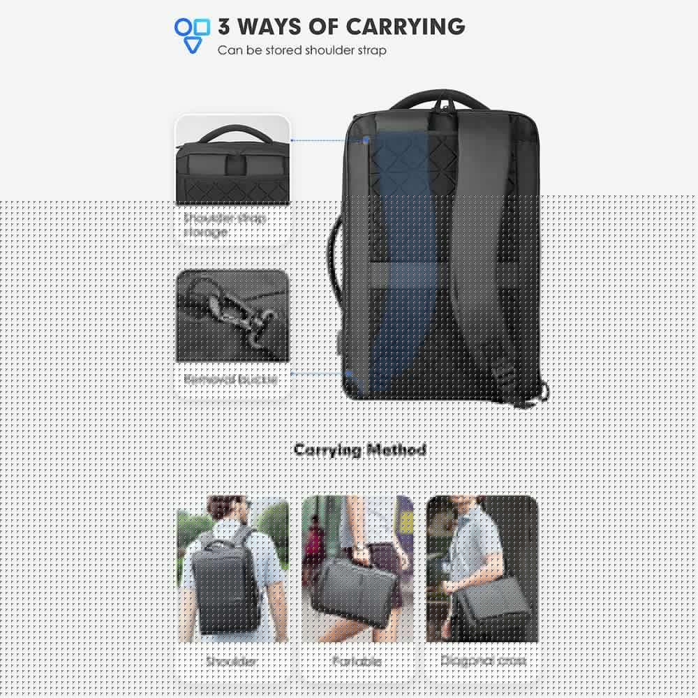 MARK RYDEN Large Capacity Anti-Thief Multi-function Business Laptop Bag Waterproof USB Charge Outdoor Men Knapsack One-Shoulder Travel Computer Bag