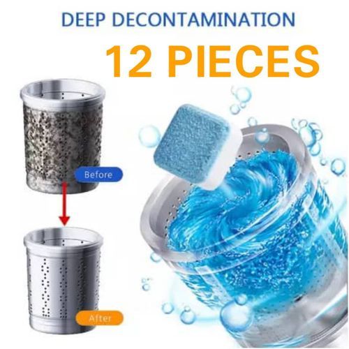 12pcs Instant Washing Machine Cleaning Tablets Detergent