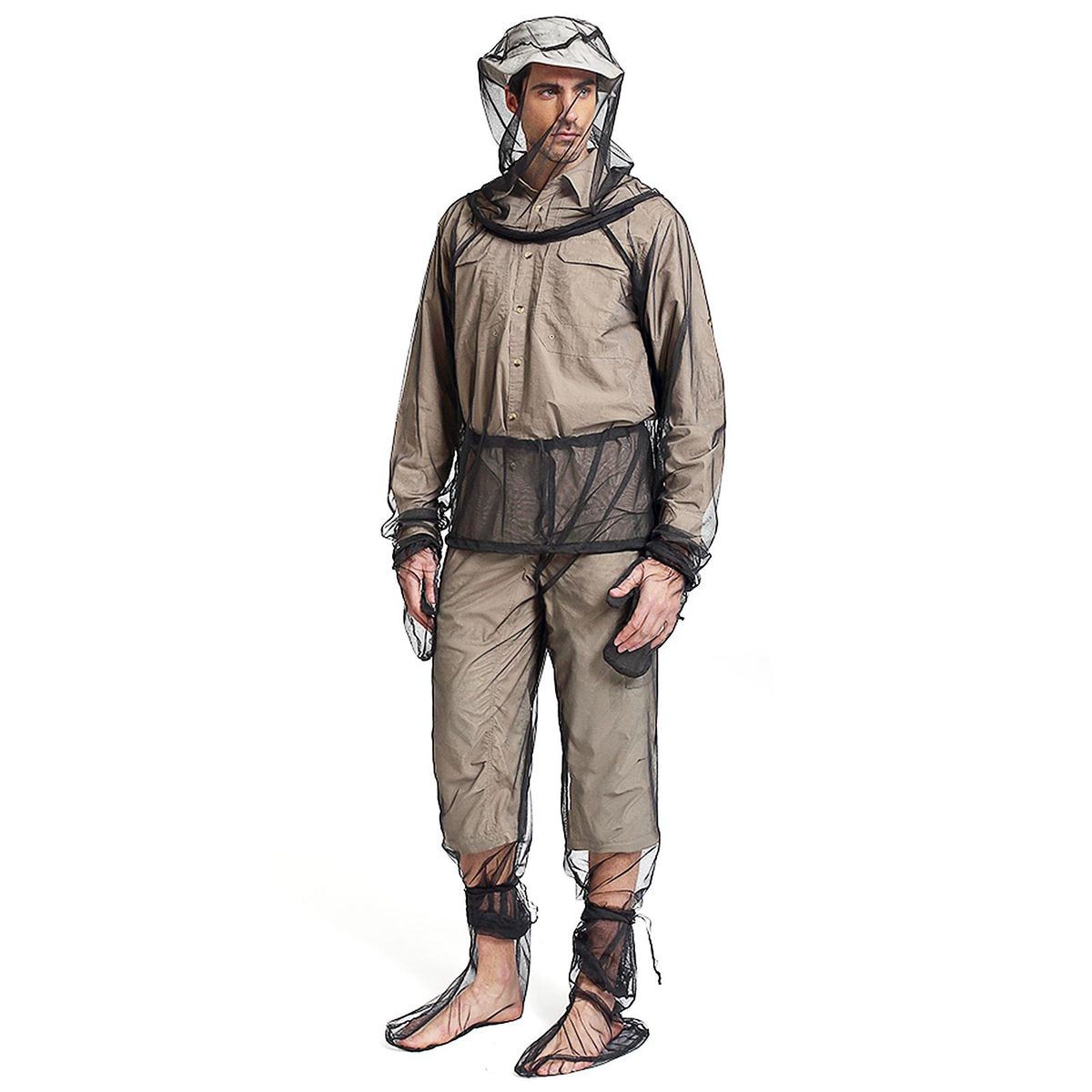 Aomiun Lightweight Summer Bug Wear Men Women Ultra-fine Mesh Mosquito Suit Jacket Mitts Pants Socks for Hiking Fishing Camping Bee feeding Cycling
