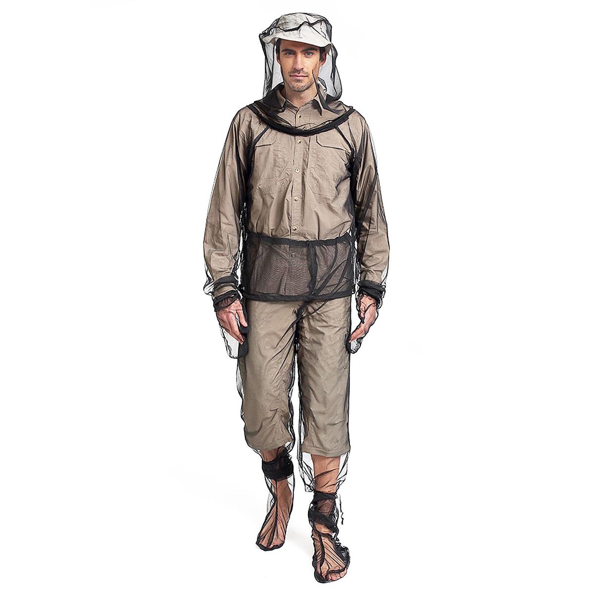 Aomiun Lightweight Summer Bug Wear Men Women Ultra-fine Mesh Mosquito Suit Jacket Mitts Pants Socks for Hiking Fishing Camping Bee feeding Cycling