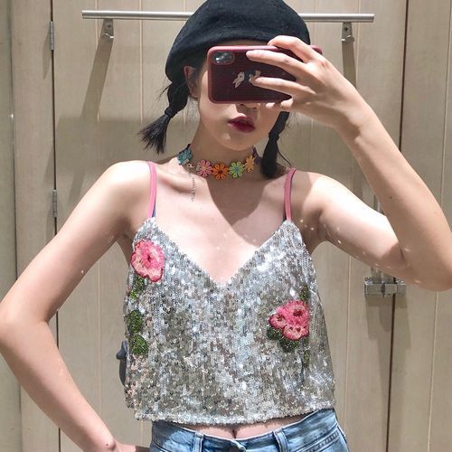 Colorful Flower Necklace Sweet Cute Student Choker Girls Collar Clavicle Chain