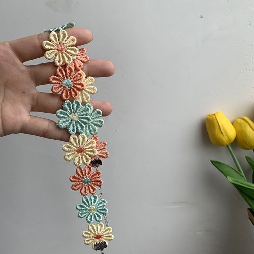 Colorful Flower Necklace Sweet Cute Student Choker Girls Collar Clavicle Chain