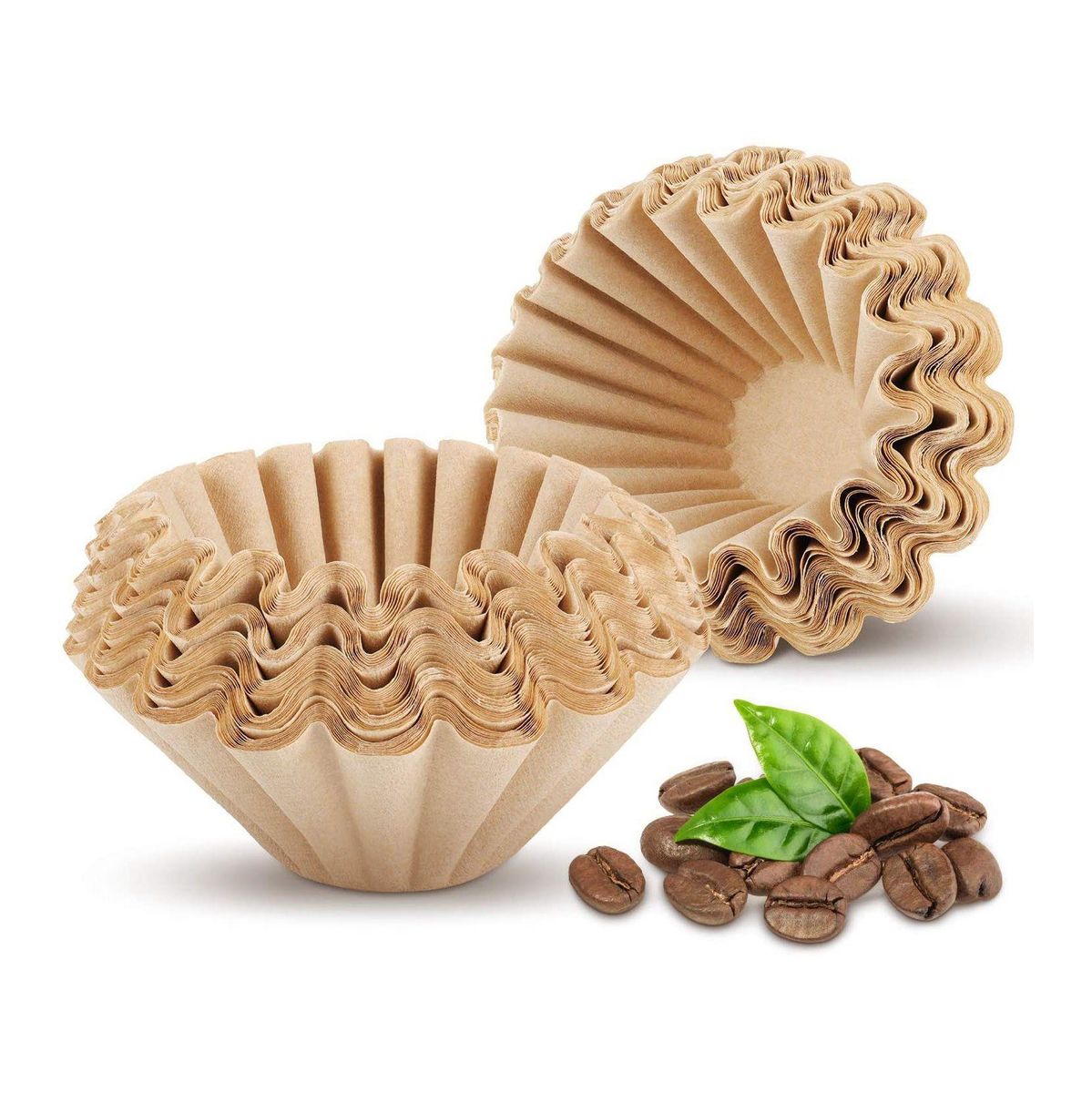 100 Pcs 1-4 Cup Basket Coffee Filters Basket Filters Disposable Paper Coffee Filters Office Use Brown