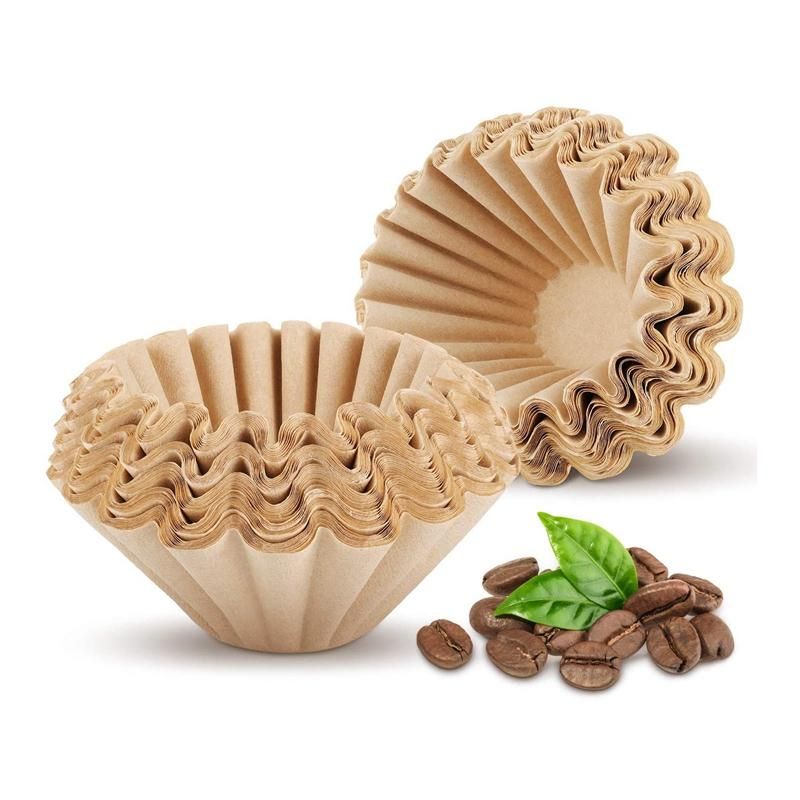 100 Pcs 1-4 Cup Basket Coffee Filters Basket Filters Disposable Paper Coffee Filters Office Use Brown