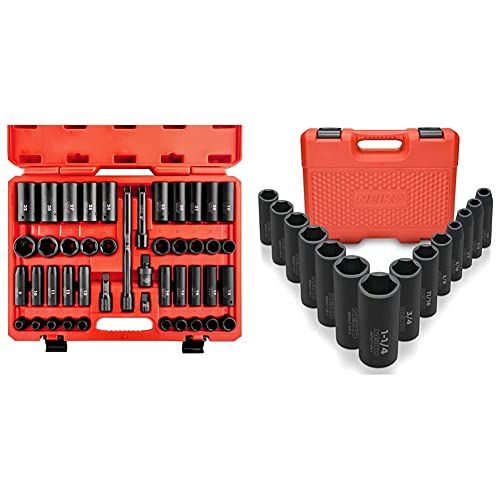 NEIKO 02330A 12 Drive Metric Impact Socket Set  45 Piece  02