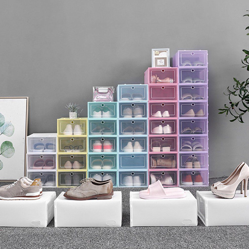 Transparent Plastic Shoe Box Shoe Storage Box Flip Cover Shoe Box Flip Cover