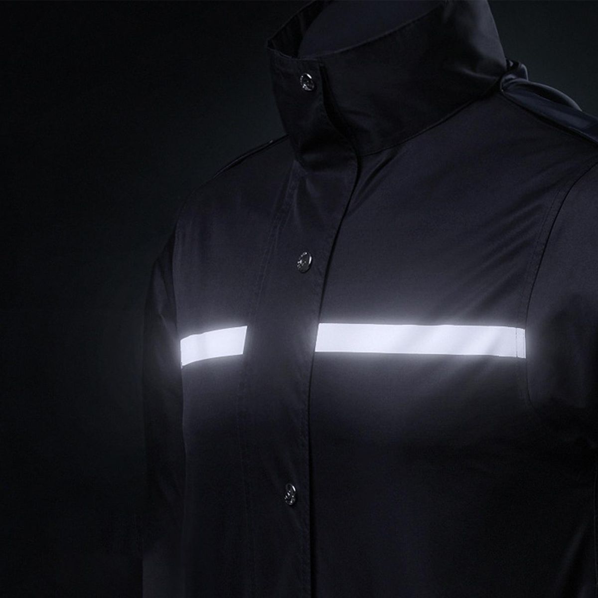 Mens Waterproof Rain Suit with Reflective Strip Waterproof Jacket Trouser Suit Raincoat Windproof Hooded Rainsuit for Fishing Campimg Outdoor Activity