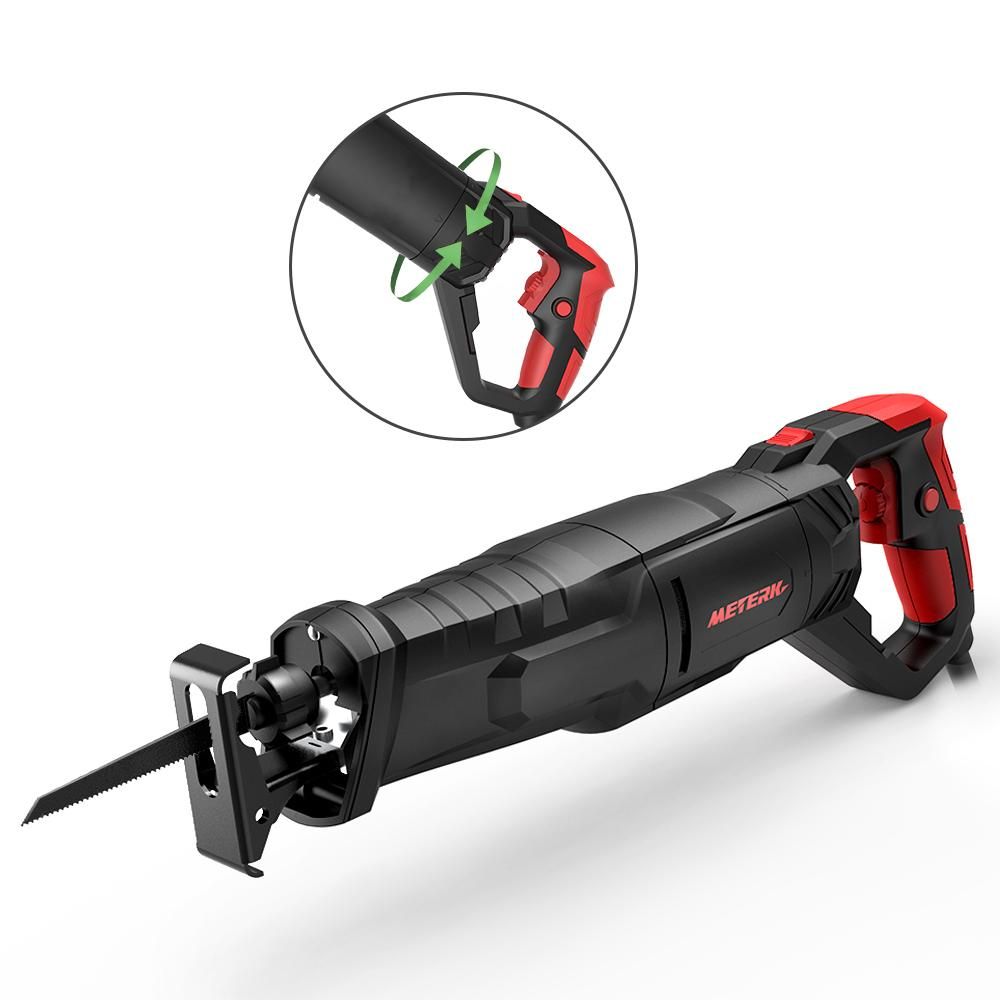 850W 0-2800SPM Sabre Saw with Non-Slip Rotary Handle  Variable Speed with Saw Blades